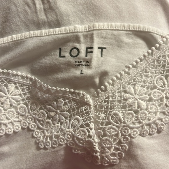 LOFT lace and cotton top - Picture 5 of 6
